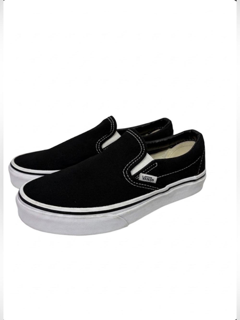 Vans Classic Slip-On Black Canvas Sneakers Men’s 4 Women’s 5.5